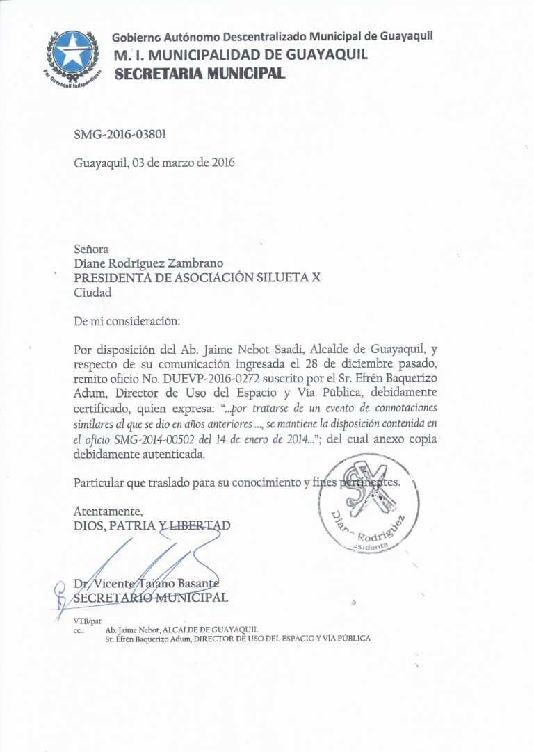 Permisos legales para el Orgullo Guayaquil 2016
